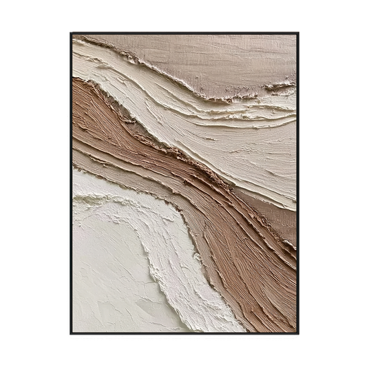 Sienna Flow Textured Abstract Painting #RIS2(158)