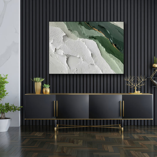 Verdant Ridge Textured Abstract Painting #RIS2(165)
