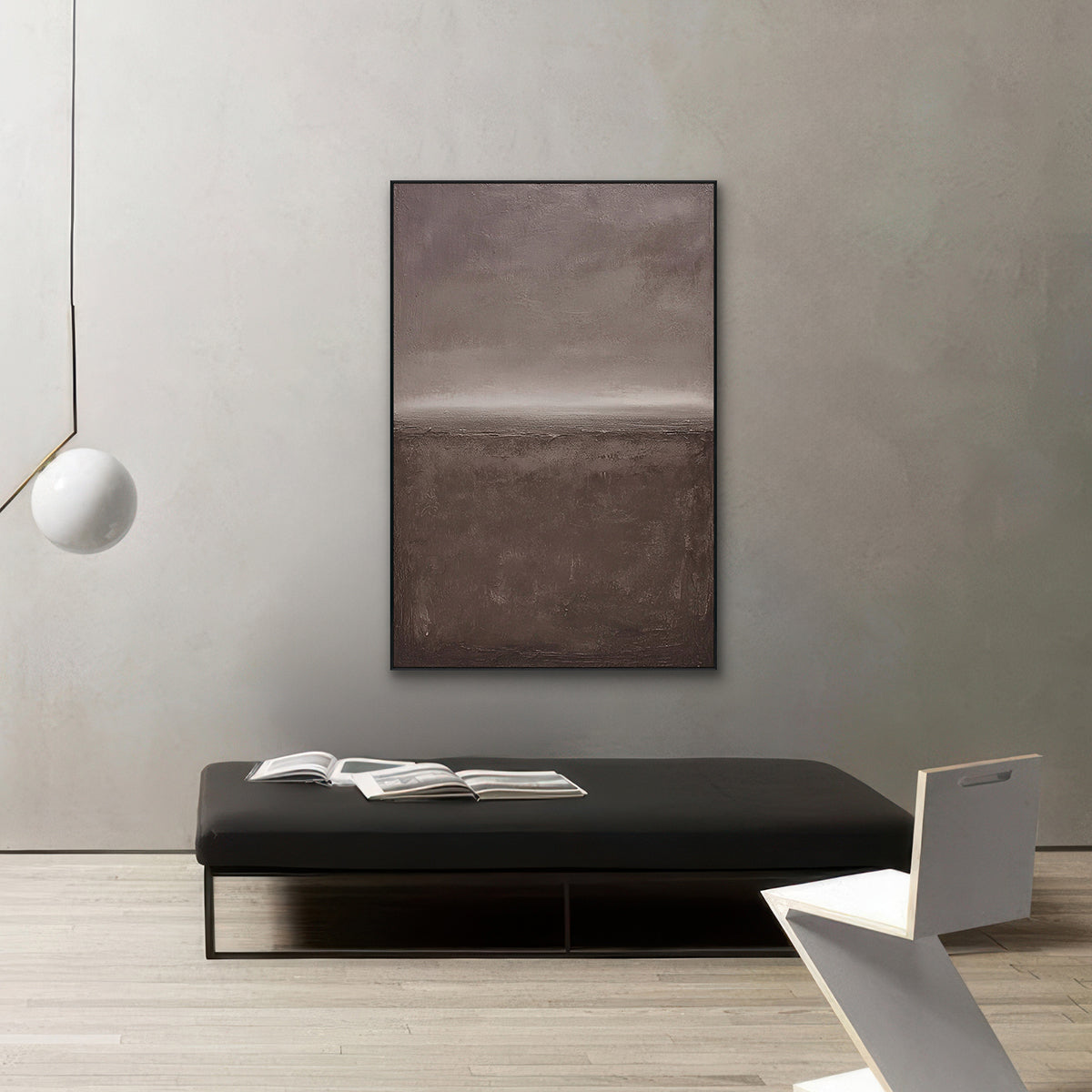 Silent Horizon Minimalist Abstract Painting #RIS2 (200)