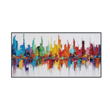 Chromatic Skyline Abstract City Painting #RIS2 (248)