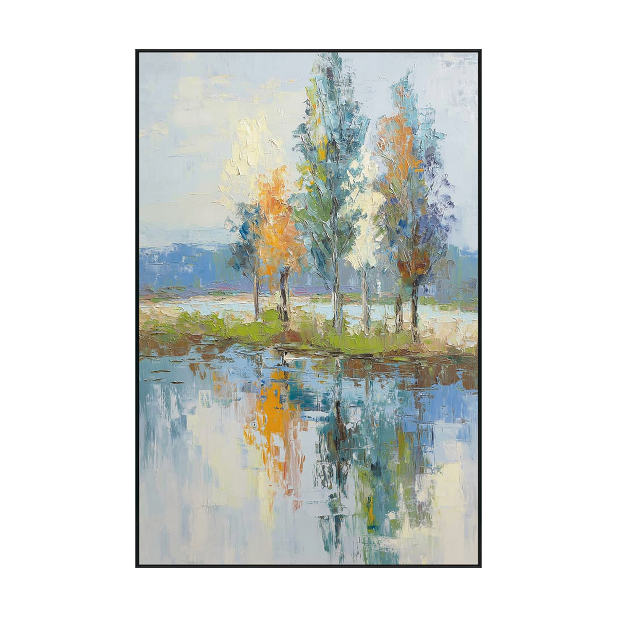 Whispering Reflections Landscape Painting #RIS2 (345)