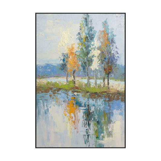 Whispering Reflections Landscape Painting #RIS2 (345)