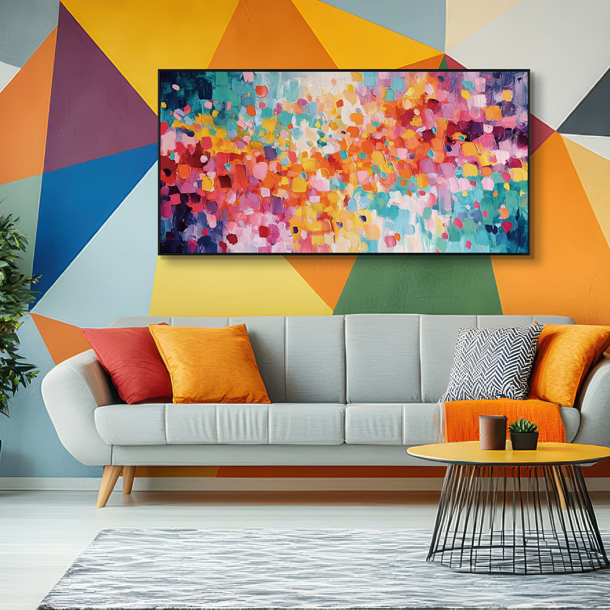 Vibrant Bloom Abstract Color Painting #RIS2 (357)