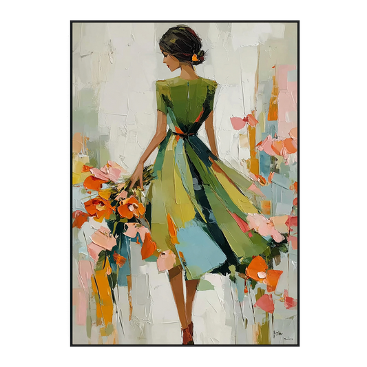 Garden Breeze Figurative Oil Painting #RIX1 (291)