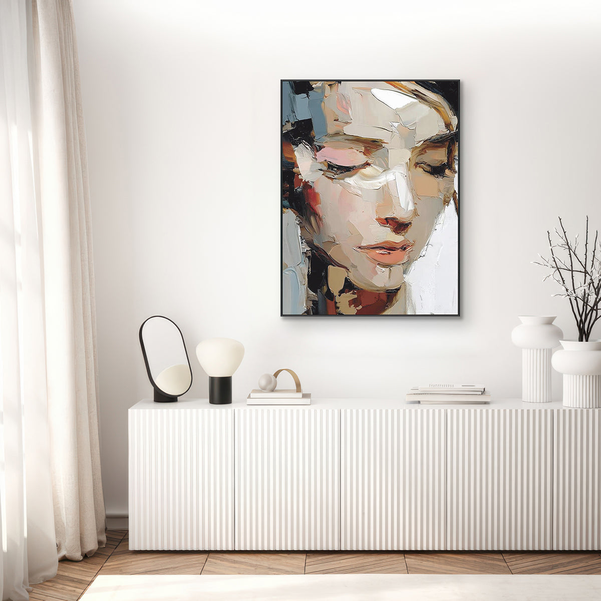Silent Muse Abstract Portrait Painting #RIX1 (323)