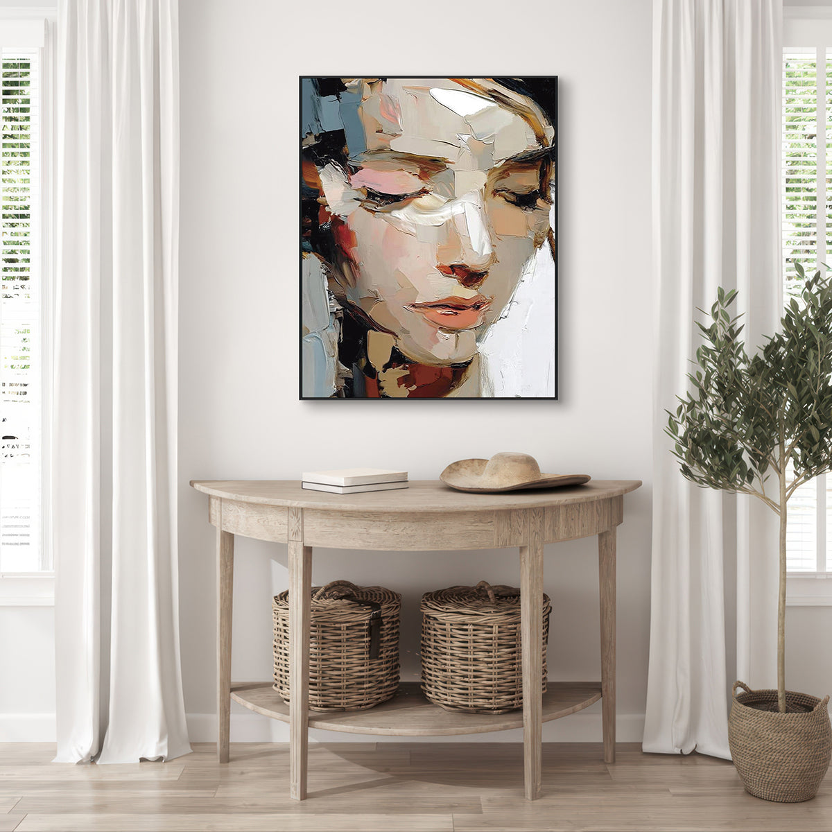 Silent Muse Abstract Portrait Painting #RIX1 (323)