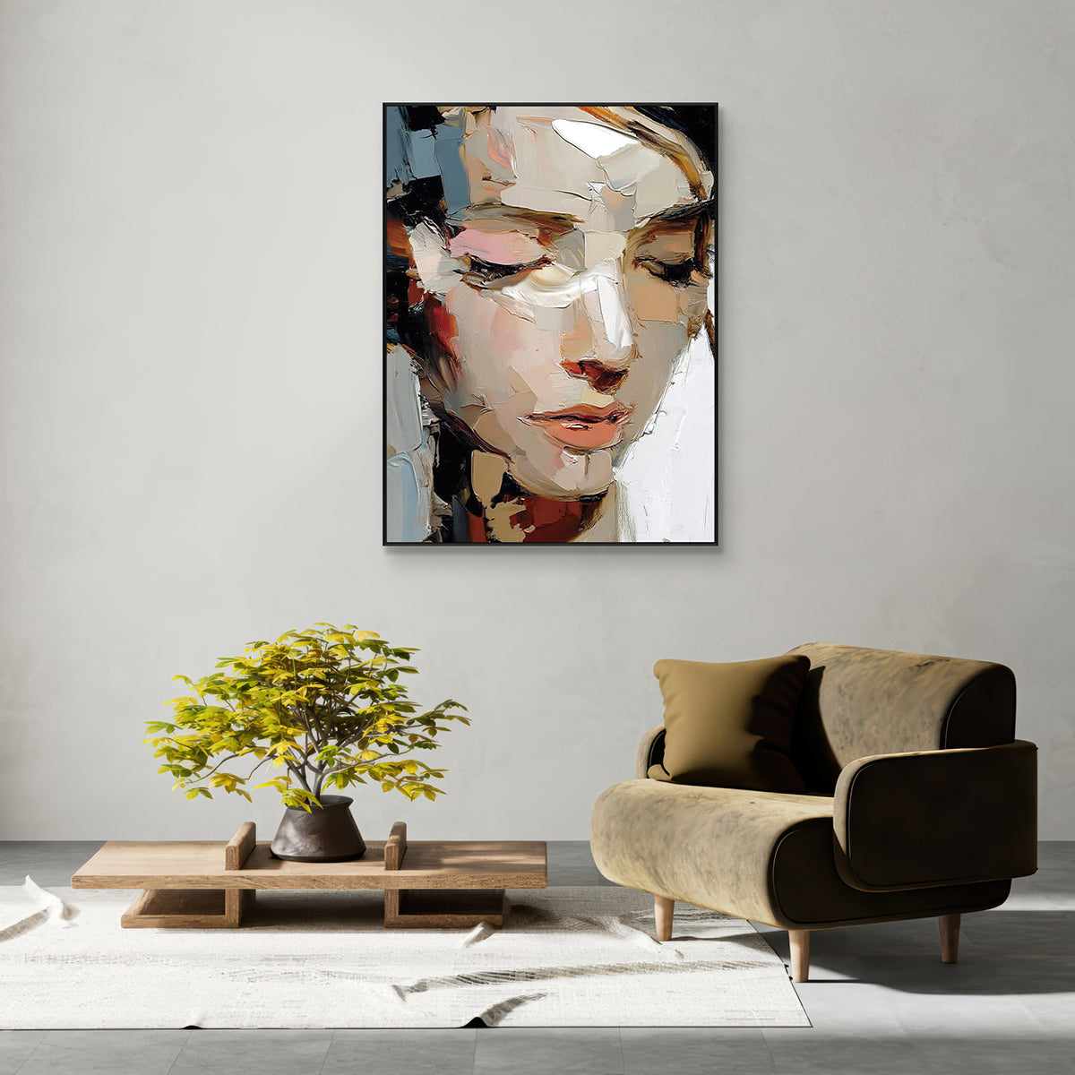 Silent Muse Abstract Portrait Painting #RIX1 (323)