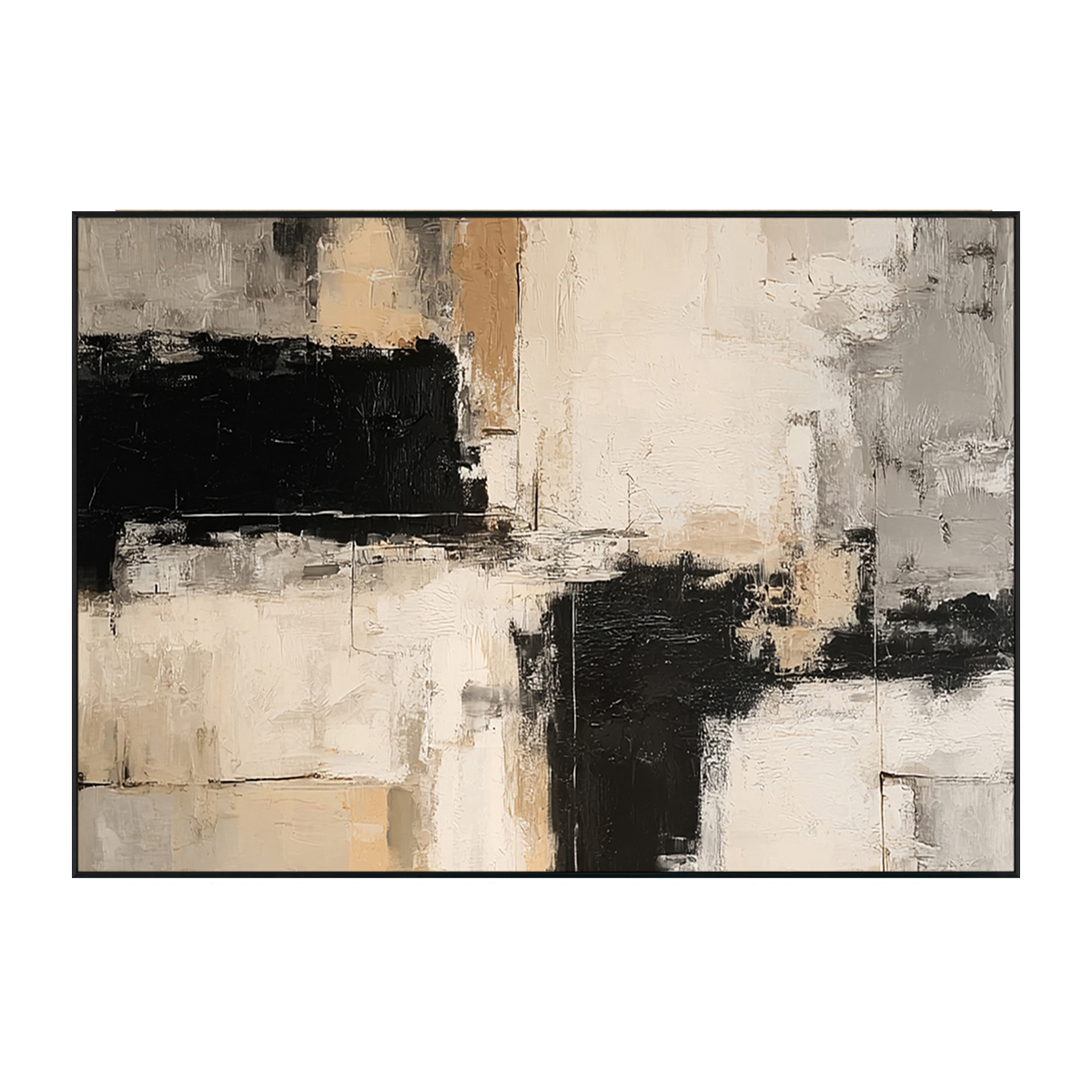 Monochrome Balance Abstract Painting #RIX1 (373)