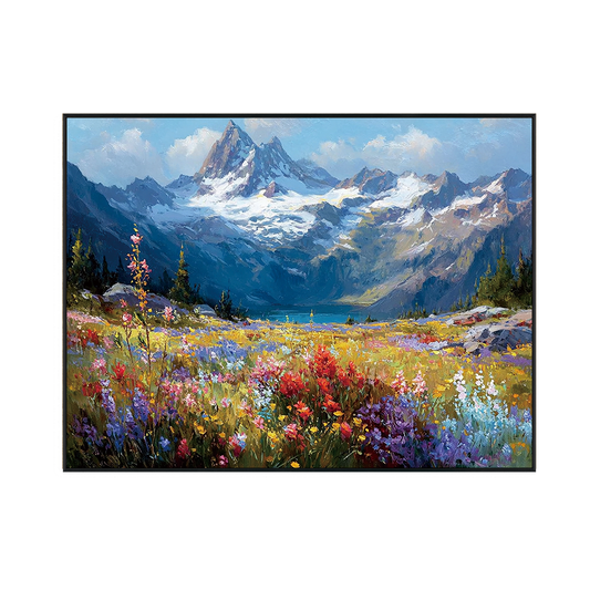 Alpine Bloom Landscape Oil Painting #RIX1 (448)