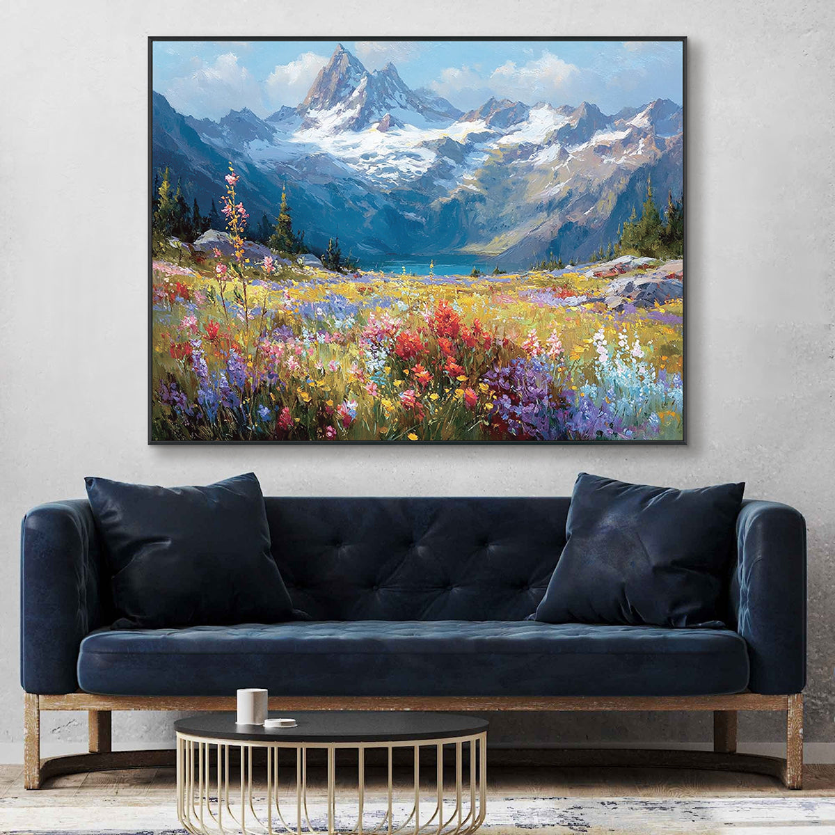 Alpine Bloom Landscape Oil Painting #RIX1 (448)
