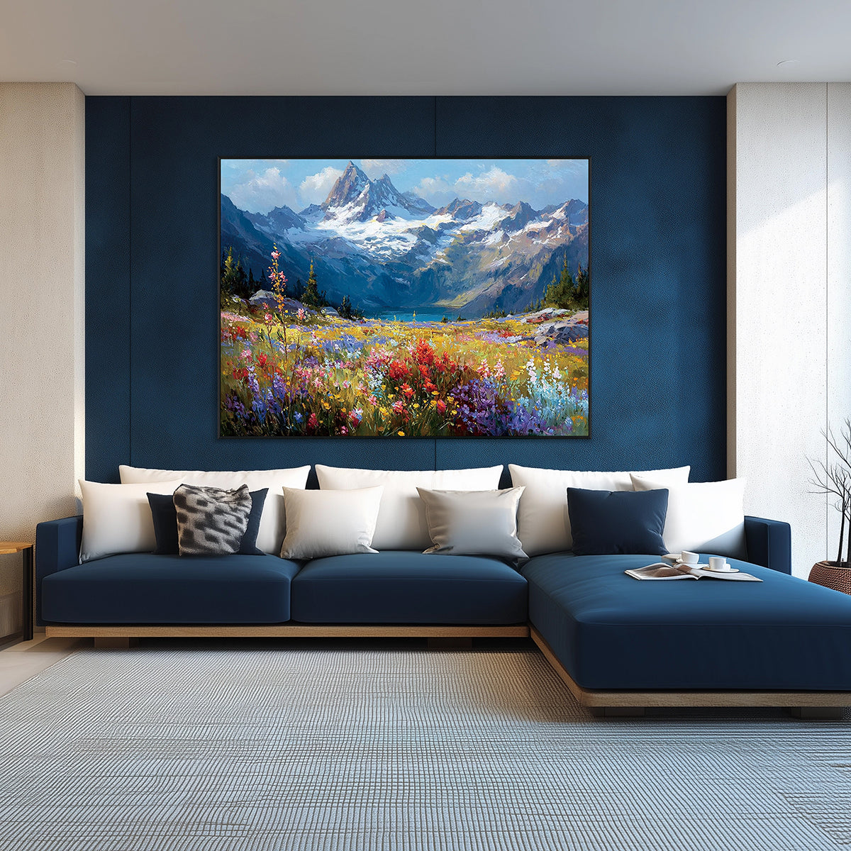 Alpine Bloom Landscape Oil Painting #RIX1 (448)