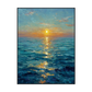 Golden Horizon Seascape Oil Painting #RIX1 (454)