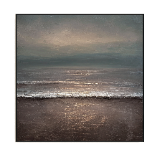 Twilight Shore Ocean Horizon Painting #RIX1
