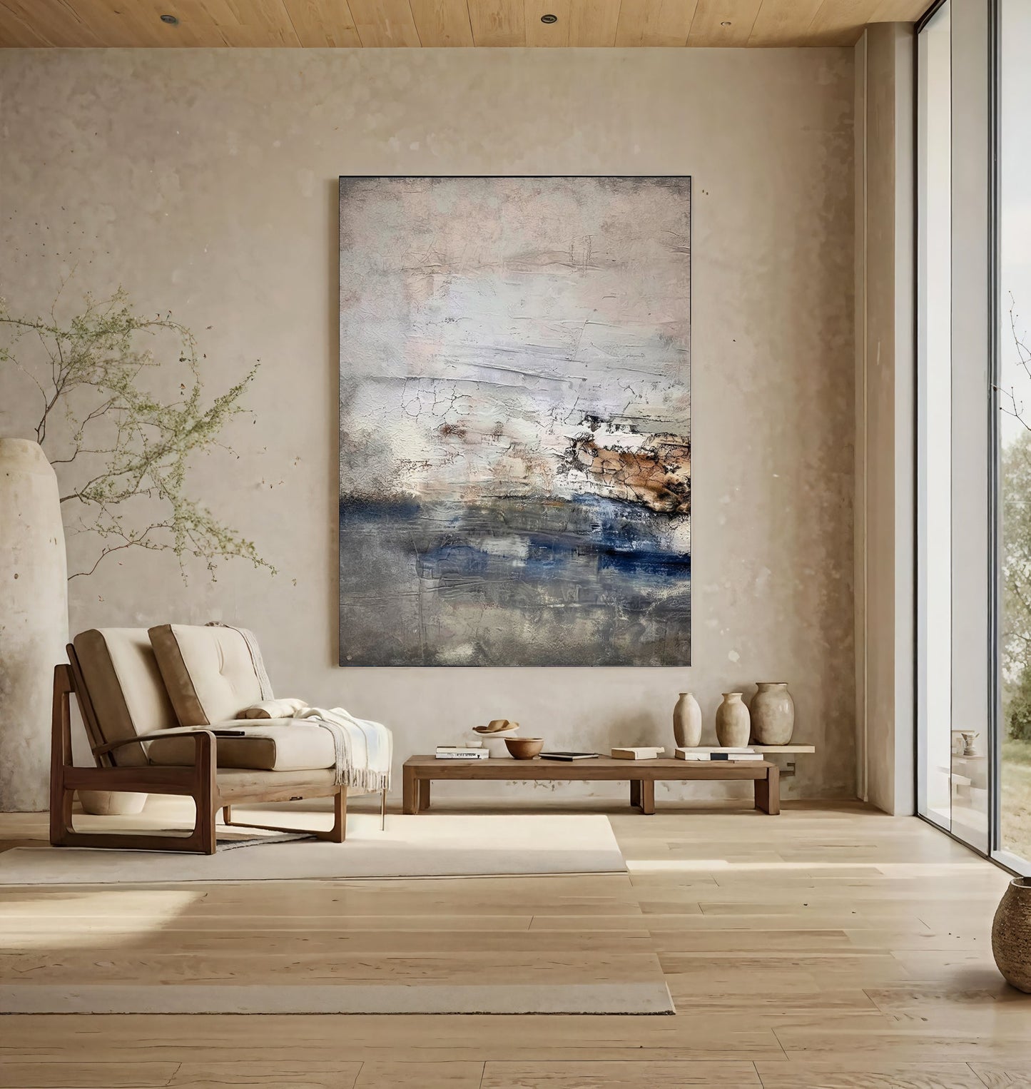 Soft Landscape – Textured Abstract Painting