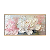 Blush Peony Thick Paint Floral Painting