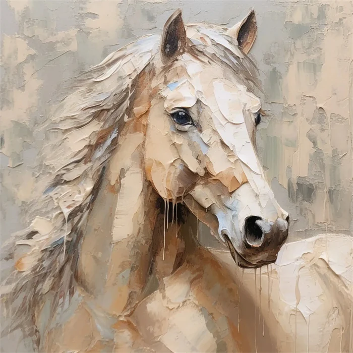 Majestic Spirit Horse Textured Painting