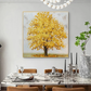 Yellow Tree Textured Painting