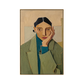 Contemplative Green Coat Portrait Canvas Art