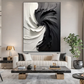 Monochrome Whirl Abstract Painting