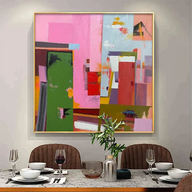 Vibrant Geometric Abstract Painting