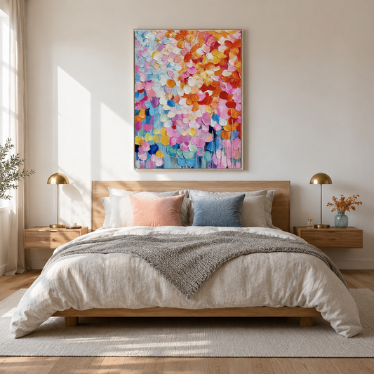Sunlit Petals Abstract Painting