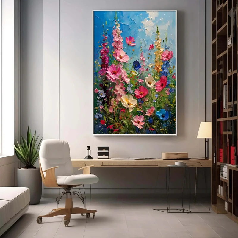 Bloom Symphony Floral Oil Painting