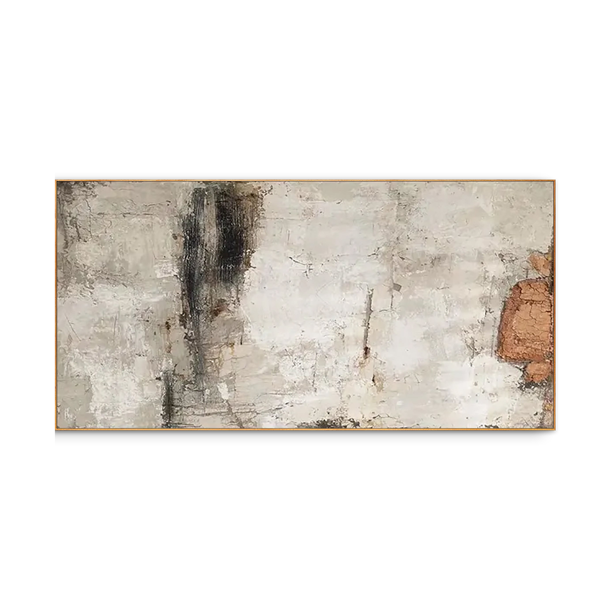 Neutral Rustic Wabi-Sabi Abstract Painting