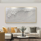 White Textured Ocean Painting