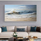 Golden Wave-Beige Textured Ocean Painting