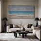 Turquoise Shoreline Textured Ocean Painting