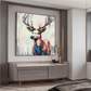 Vivid Spectrum Deer Painting