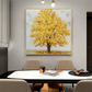 Yellow Tree Textured Painting