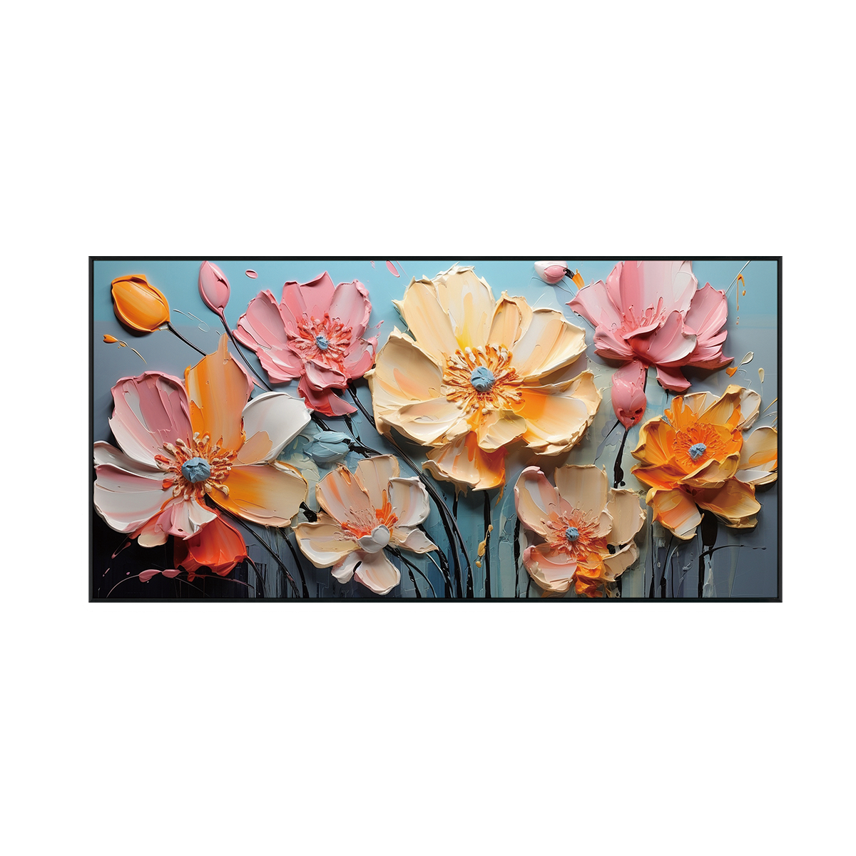 Bloom Harmony Textured Floral Painting