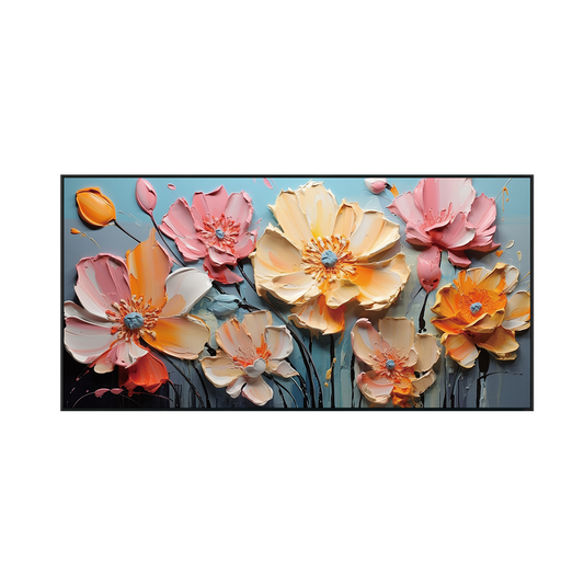 Bloom Harmony Textured Floral Painting