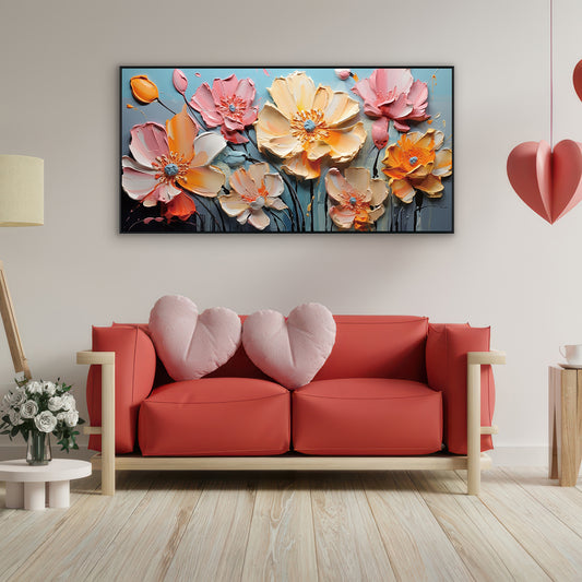 Bloom Harmony Textured Floral Painting