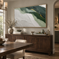 Verdant Ridge Textured Abstract Painting