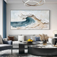 Ocean Crest Textured Wave Painting