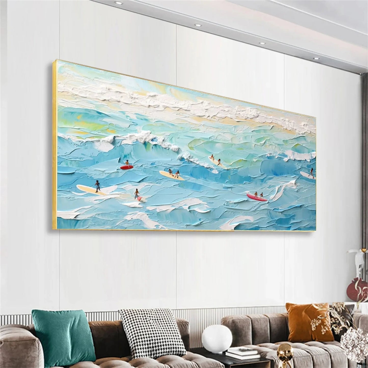 Azure Surf-Beach Oil Painting