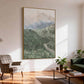 Misty Peaks Valley Impasto Landscape Painting