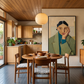 Contemplative Green Coat Portrait Canvas Art