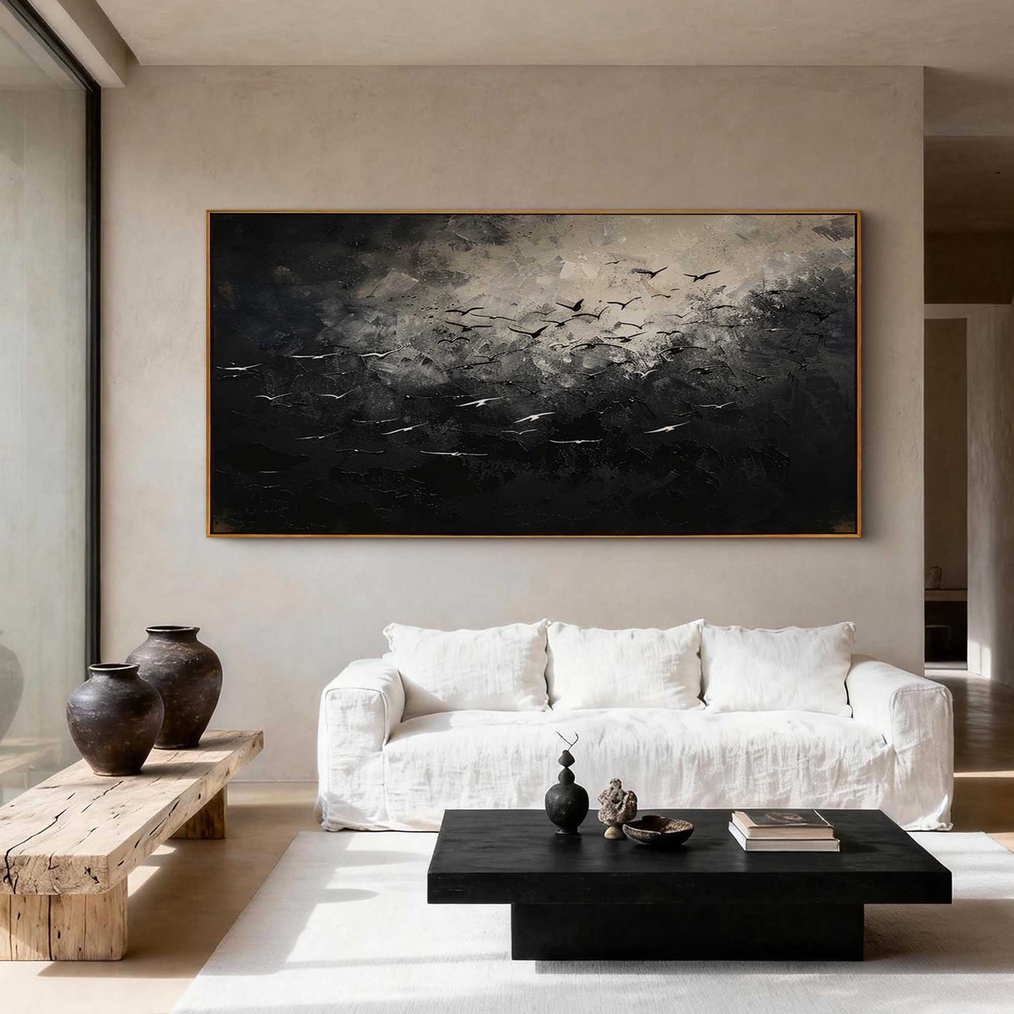 Nocturnal Flight Abstract Canvas Painting