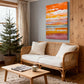 Fiery Sunset Sky Abstract Canvas Art