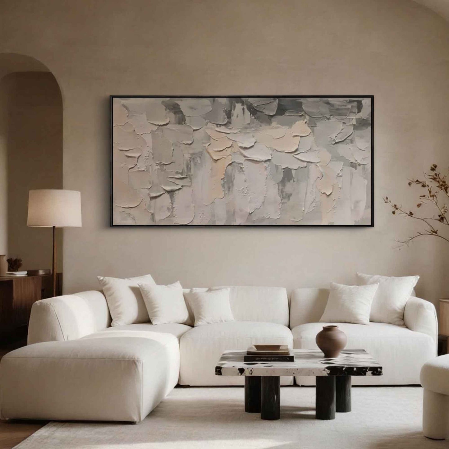 Frosted Plaster Harmony Abstract
