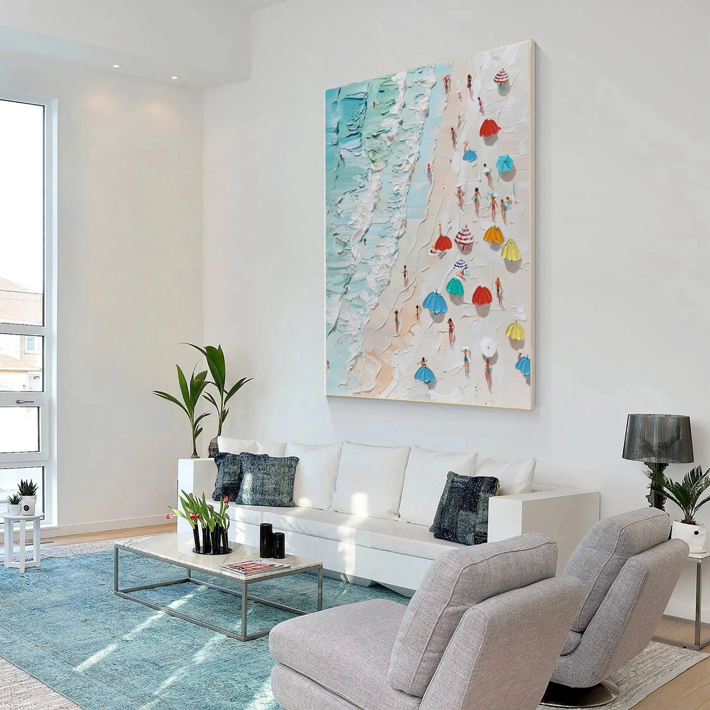 Azure Waves-Summer Beach Painting