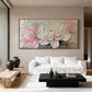 Blush Peony Thick Paint Floral Painting