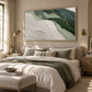 Verdant Ridge Textured Abstract Painting