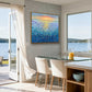 Sunlit Ripple Ocean Impasto Oil Painting