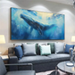 Ocean Dawn Blue Whale Painting
