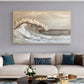 Golden Tide-Beige Ocean Wave Painting