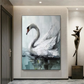 Serenity White Swan Painting